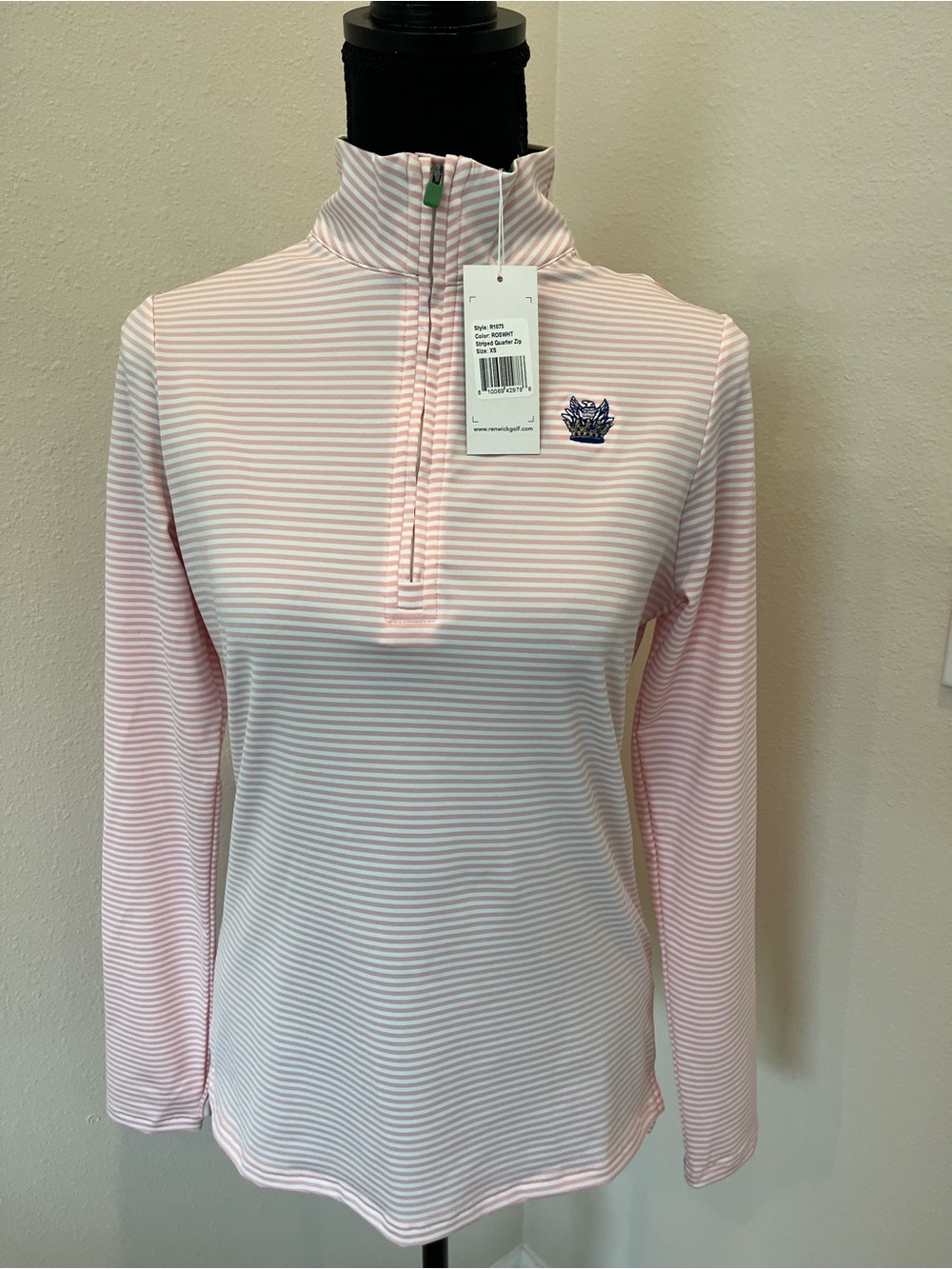 Renwick Striped Front Zip Pullover